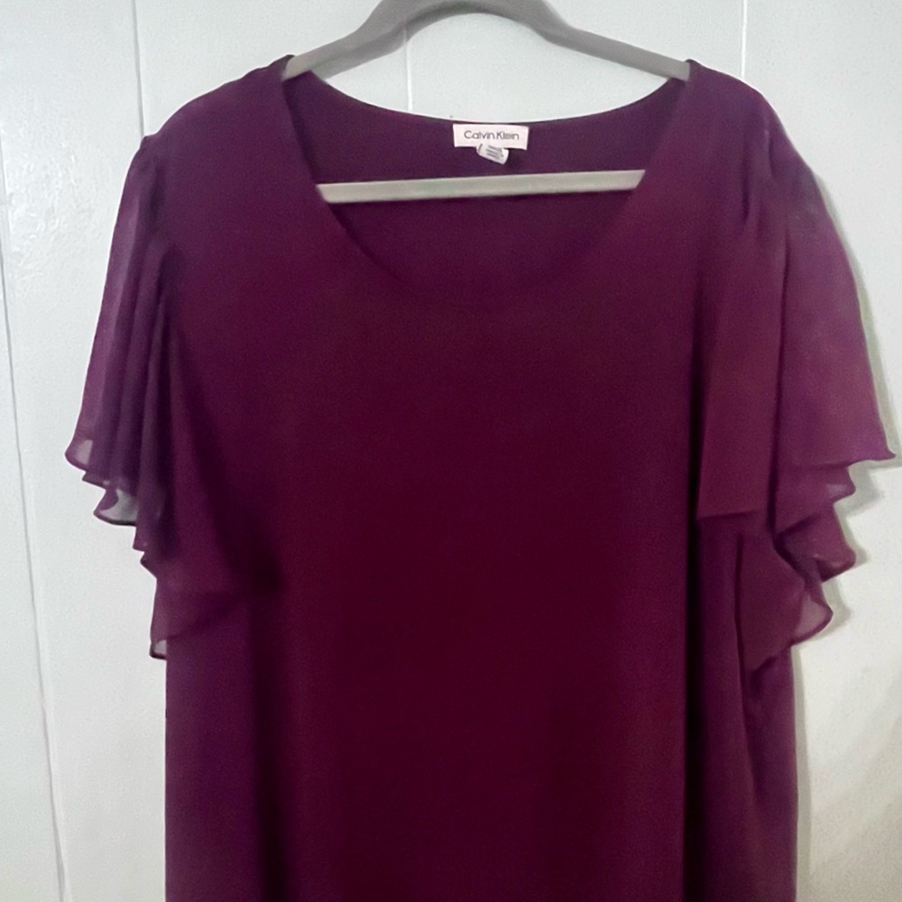 Calvin Klein Women's Deep Purple Blouse
